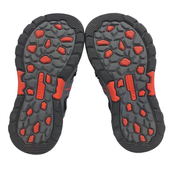 MERRELL Hydro Water Sandal Gray & Red Toddler Boys Size 11 M - Picture 9 of 12